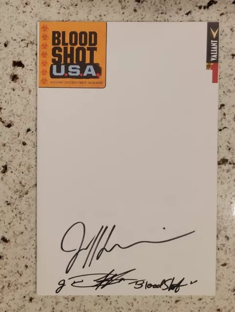 Valiant Bloodshot USA 1 Jason David Frank Signed Blank Sketch Power Ranger Green