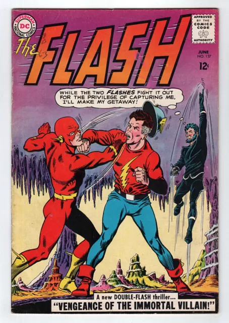 DC 1963 THE FLASH No. 137 Golden Age Flash & 1st S.A. JSA Appearance FN- 5.5