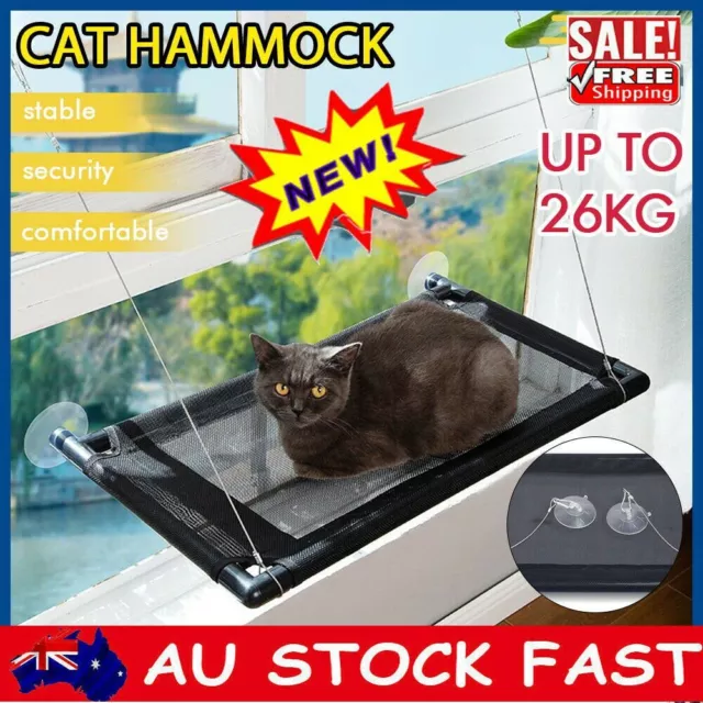 Pet Cat Window Hammock Perch Bed Hold Up To 60lbs Mounted Durable Seat Cover AU