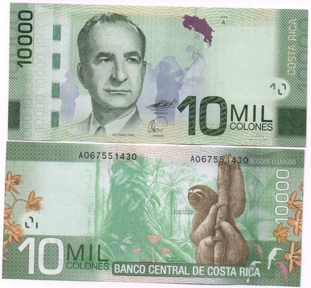 Costa Rica - 10000 Colones 2009 ( 2011 ) UNC Pick 277 s. A Lemberg-Zp