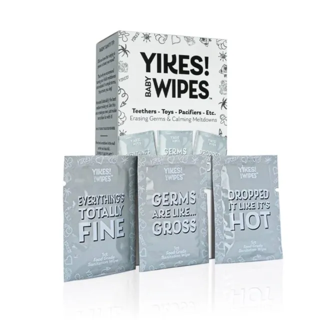 Yikes! Baby Wipes - 30ct Premium Individually Packaged Food Grade Wipes - Safely