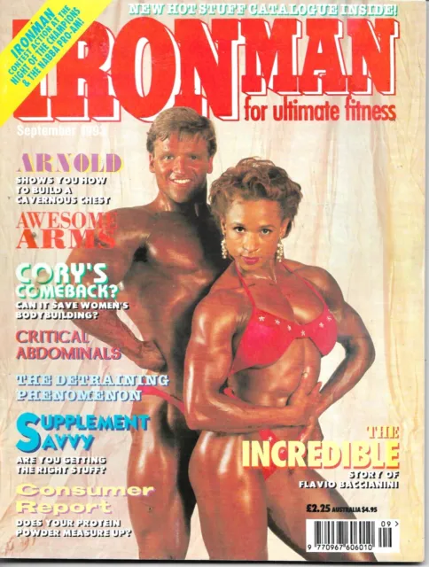 Ironman bodybuilding magazine September 1993 - cover star Chris Aceto