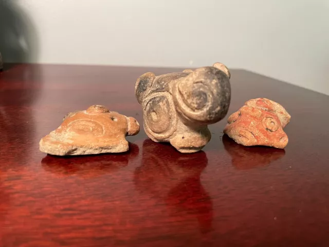Pre Colombian Artifacts Lot of Clay Pottery Figure Fragments Taino * AUTHENTIC *