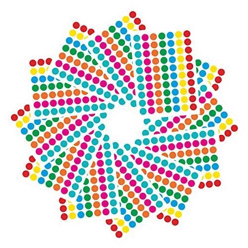 1050 PCS 3/4 Inch Round Color Coding Labels Circle Dot Stickers,Colorful