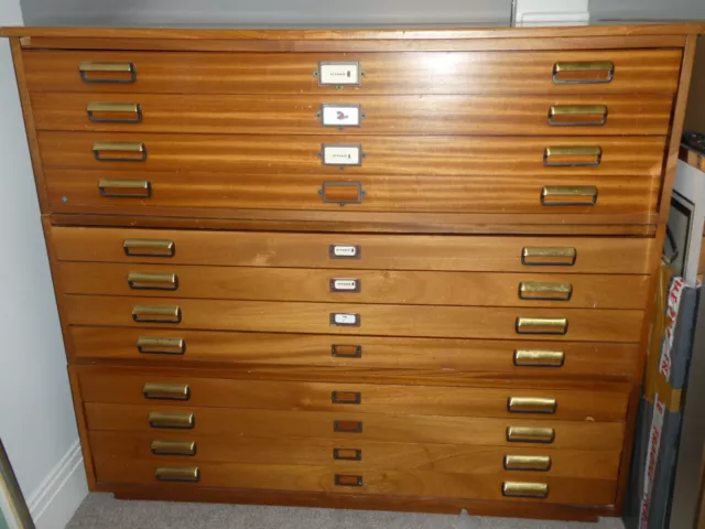 Vintage Mid Century 12 Drawer Ao Size Architects Plan / Drawing / Art Chest