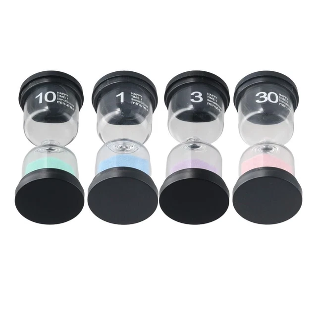 4pcs 1min 3mins 10mins 30mins Sand Timer Acrylic Sand Clock Timers  Kids