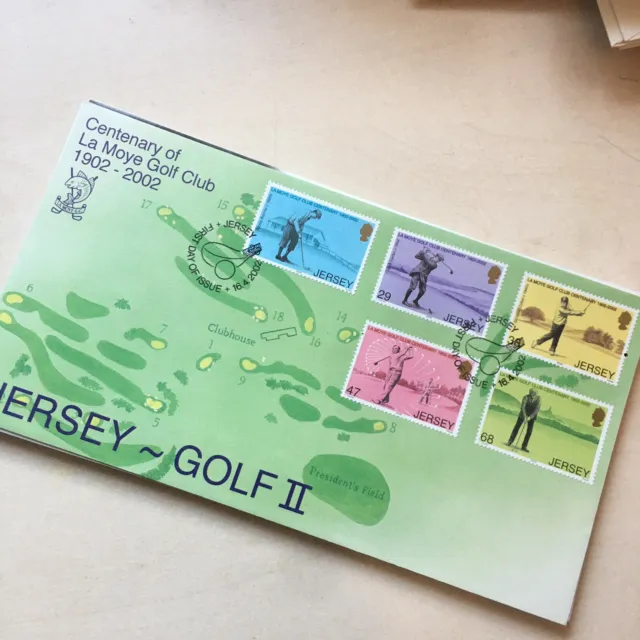 Jersey FDC First Day Cover 2002 Centenary La Moye Golf Club Unaddressed WCP