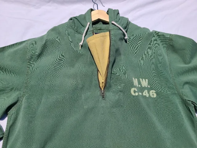 Vintage GAP NW C 46 Army Military Pullover Anorak Gunner Smock Popover Jacket Md