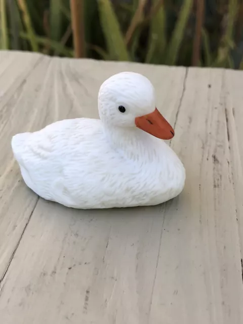 Vintage Porcelain Sweet White Pekin Duck Swan Made In Japan Figurine 2