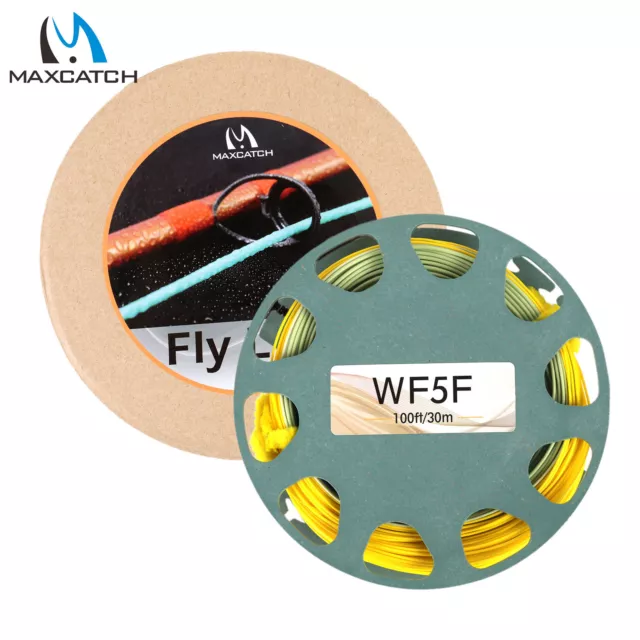 Maxcatch Gold Floating WF Fly Fishing Line with 2 Welded Loops - All Sizes