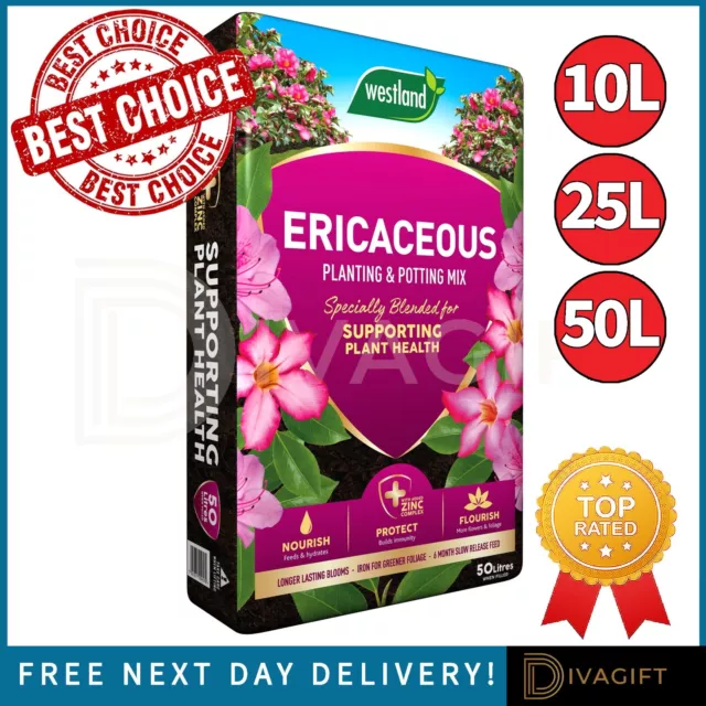 Westland Ericaceous Compost 10L 25L 50L Azaleas Camellia Planting Potting Mix