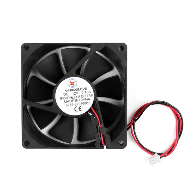 DC Brushless Cooling PC Computer Fan 12V 8020s 80x80x20mm 0.15A 2 Pin Wire/AU
