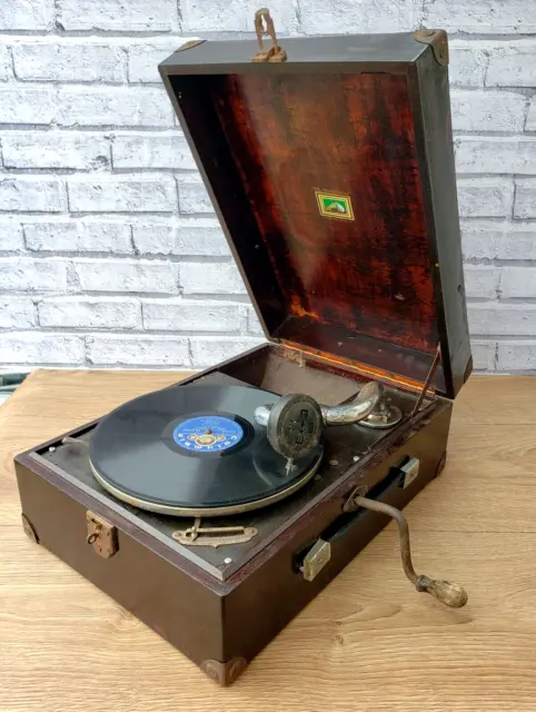 Antiker Phonograph Original Nr. 24 BC Vintage Sammler-Grammophon Swiss Made