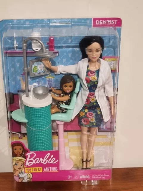 BARBIE ASIAN DENTIST You Can Be Anything Rare Playset Mattel 2018