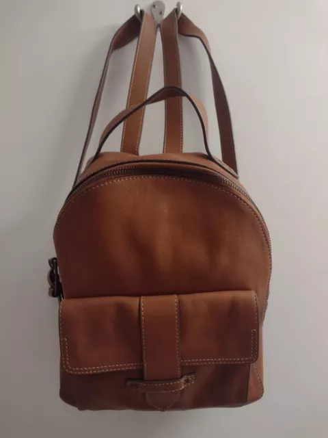 Frye Cognac Olivia Small Backpack