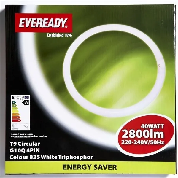 Eveready Fluorescent Triphosphor Circular Tube 2800lm 40W G10Q 4 Pin (101834 PT)