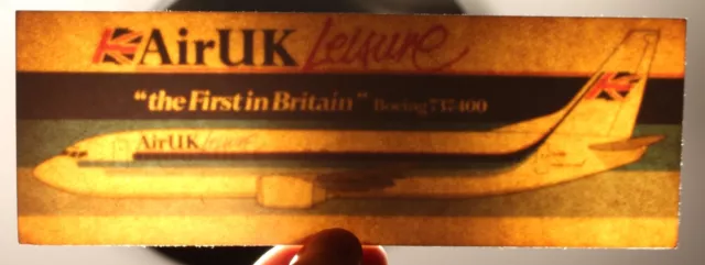 Air UK Leisure Boeing 737 Airline Window Sticker