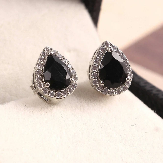 Vintage Ben Amun Large Gold Black Retro Statement Clip Earrings HANDMADE GIFT IT
