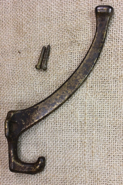 old Coat Hook Mission Clothes Tree Bath Robe rustic Tarnished vintage House