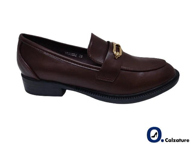 Mocassini College con fibbia Scarpe casual donna invernali Bordò Bordeaux -60%