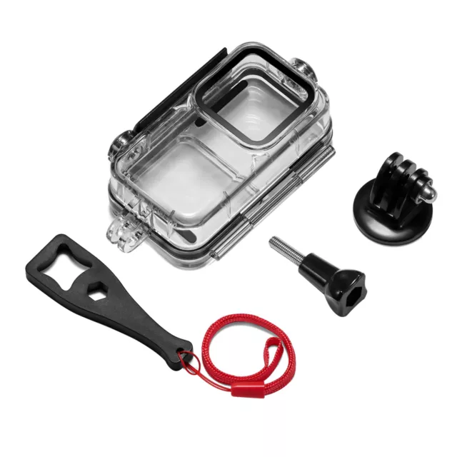 60M Waterproof Surfing Diving Case Camera Housing Shell w/ Base For DJI Action2