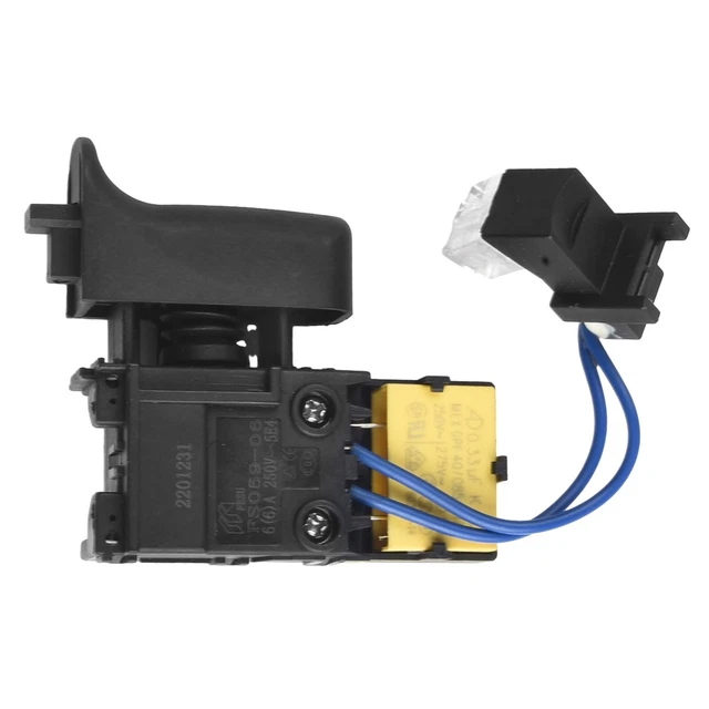 Interrupteur De Commande 650588-6 Compatible Makita - Pièce De Rechange Plastique Noir Durable Pour DS4010 HR2470