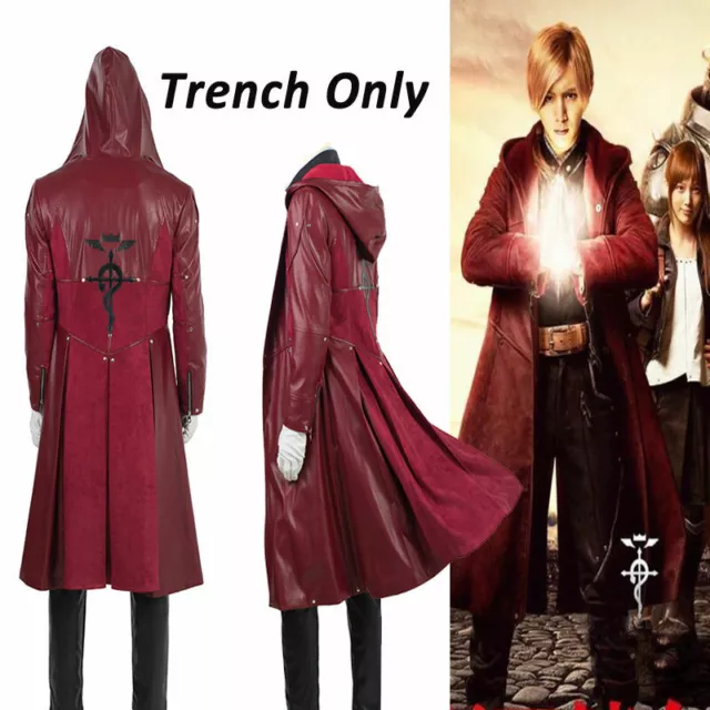 HOT Fullmetal Alchemist Edward Elric Cosplay Costume Only Trench Jacket