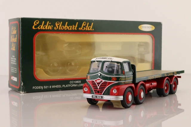 Corgi CC10805; Foden S21 Mickey Mouse 8w Flatbed, Eddie Stobart; Very Good Boxed