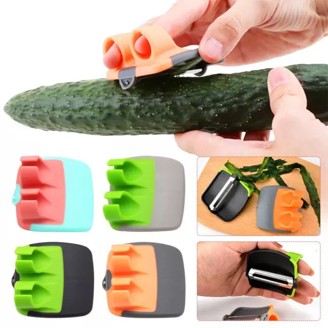 Two Finger Fruit and Vegetables Protective Peeler Slicer Kitchen Gadgets.