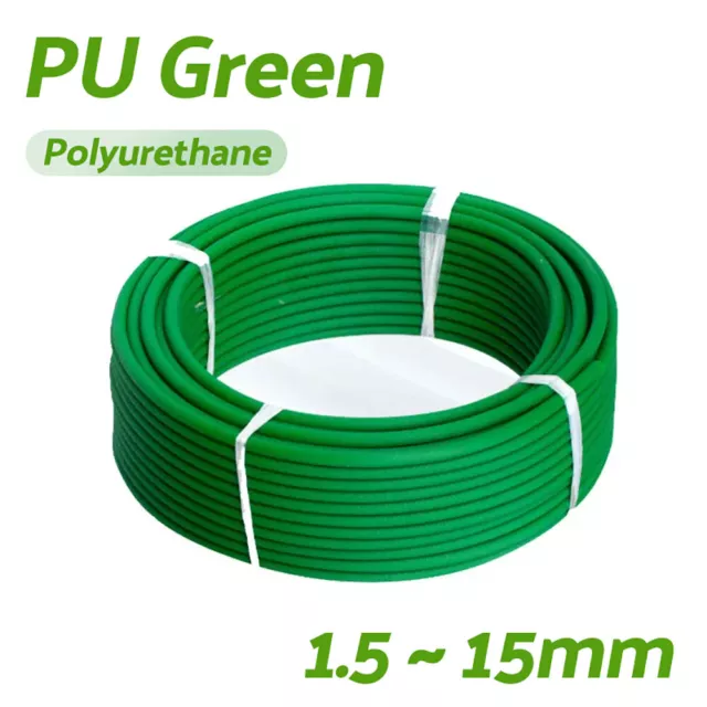 Round Urethane Drive Belt Diameter 2/3/4/5/6mm to 18mm Rough Surface Green 1~50M