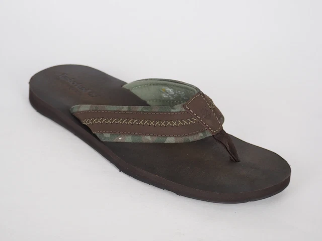 MENS TIMBERLAND EARTHKEEPERS 9365B Dark Brown Leather Summer Thong Flip Flops 29.00 PicClick UK