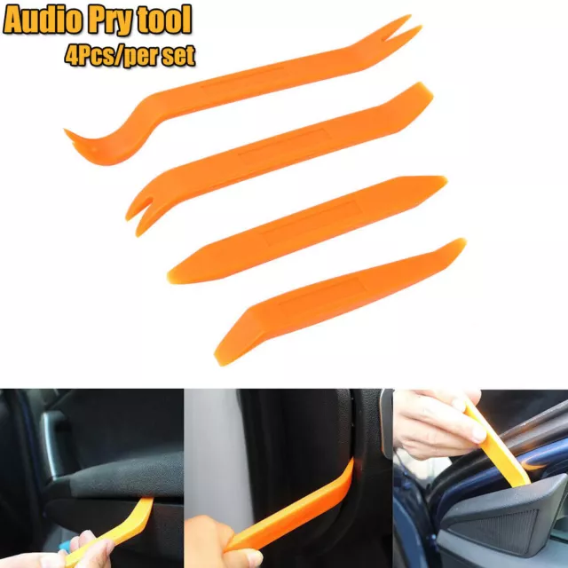 4pcs Pry Tool Auto Car Radio Door Clip Panel Trim Dash Audio Removal Installer