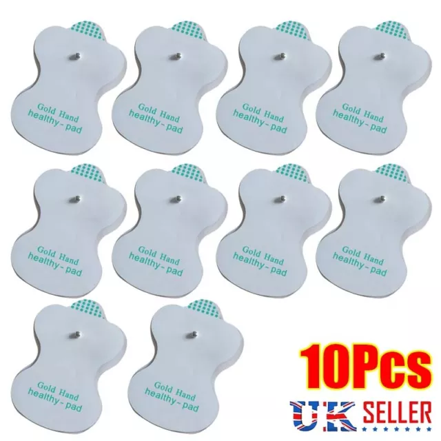 10 x Replacement Electrode Pads for Tens Machine Massager,Self-Adhesive Reusable