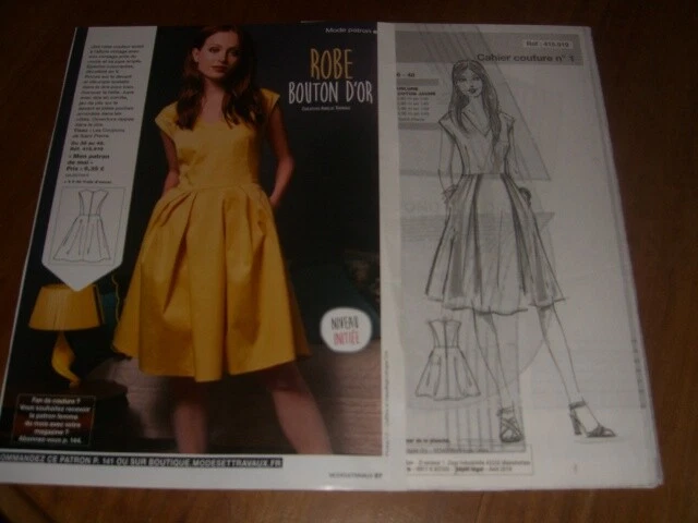 Patron De Couture Robe Dos-nageur - Femme Tailles 36 à 48 - Modes Et Travaux 2016