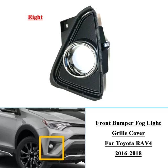 Front Bumper Fog Light Grille Cover For Toyota RAV4 2016-2018 Right 52030-0R030