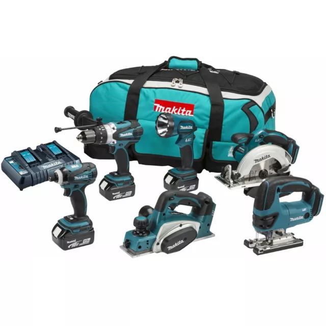 Makita DLX6012PM 18V LXT 6 Piece Combo Kit