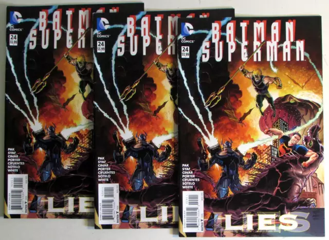 Batman/Superman Lot of 3 #24 x3 DC Comics (2015) VF+ 1st Print Comic Books