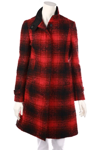 Manteau C'N'C' Costume National En Laine Vierge Et Alpaga, Taille 34 Rouge - Occasion Très Bon état