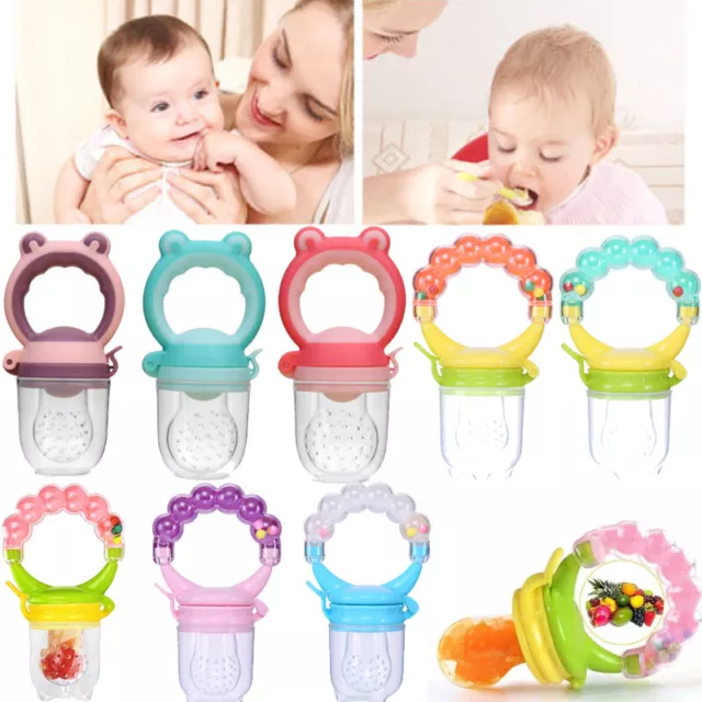 Baby Dummy Feeding Nibbles Weaning Nutrition Pacifier Fresh Fruit Food Feeder^