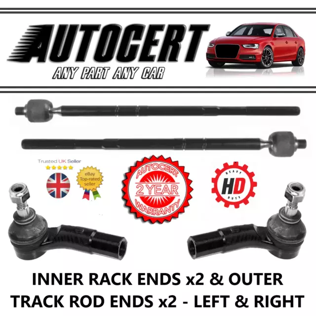 Ford Fiesta St 08> Front Track Rod Ends & Inner Rack Ends / Tie Rods - L&R