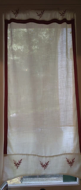 Paire D'Embrasses Pour Rideaux Au Crochet Fait Main - 60x5 Cm - Coton Blanc - Fait En France