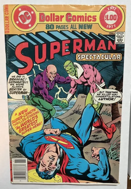 SUPERMAN SPECTACULAR #5 (DC Comics 1977) Brainiac, Lex Luthor VG/F+