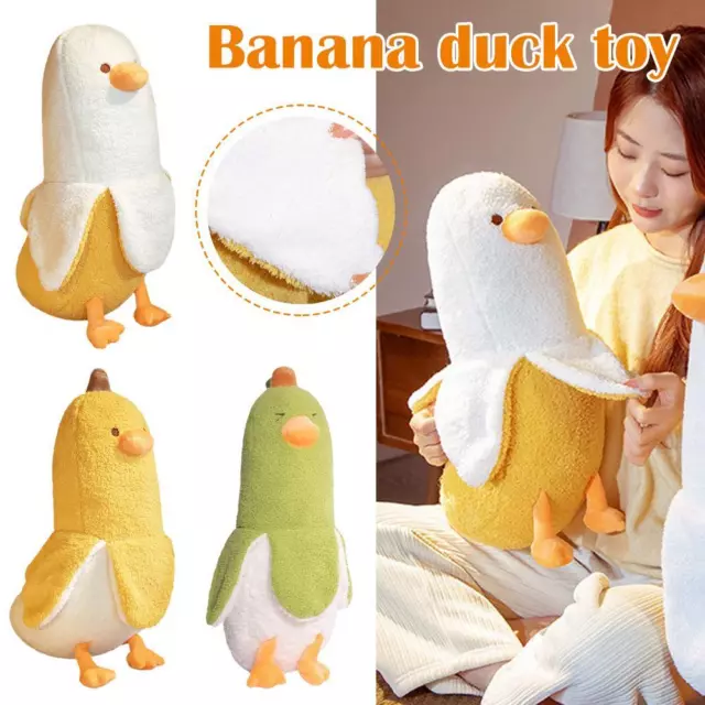 Cute Banana-Duck Stuffed Plush Toy Long Body Hugging Pillow Gift 50c√