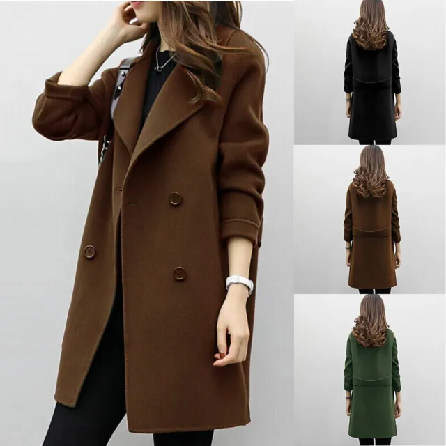 Bellissima Giacca Nuova Giacca Calda Cappotto In Lana Inverno Lungo M-3XL Outwea