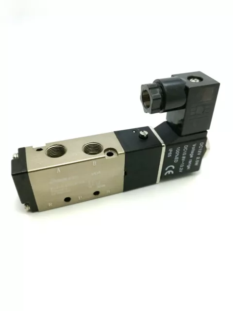 4V110-06 DC 12V 5 Way 2 Position 1/8" Pneumatic Solenoid Valve 1/8 inch