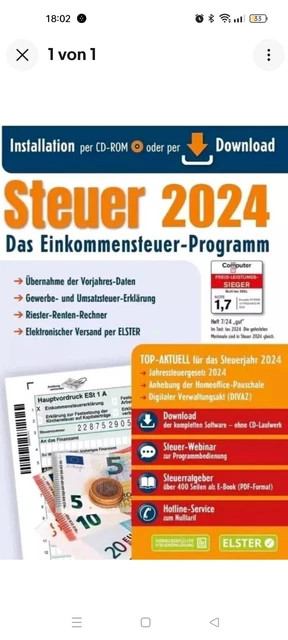 ALDI STEUER 2024 für das Jahr 2024 Einkommensteuer NEU OVP EUR 9,99