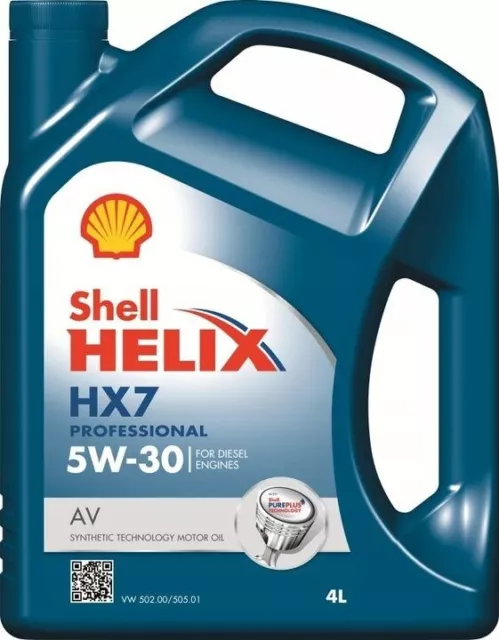 SHELL Helix HX7 Professional AV Motoröl 5W-30 Motorenöl 4 L VW 505 01 VW 505 00