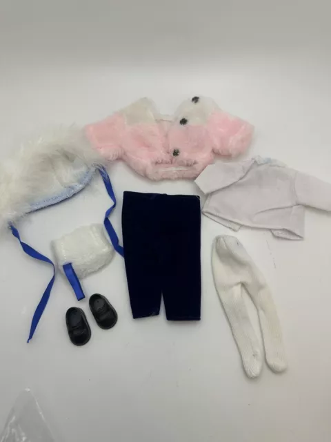 Vintage Vogue Ginny Doll Strung Outfit Clothes 1980s Pink Blue White