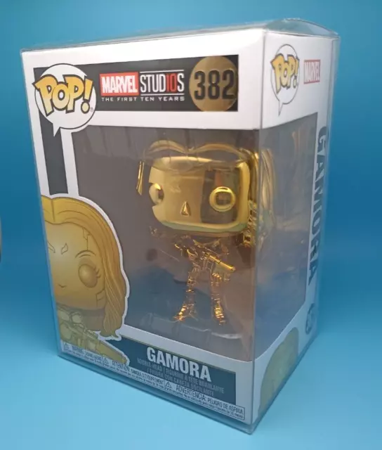 Funko Pop - Marvel Guardians Of The Galaxy "Gamora Gold 382" + Pop Protector