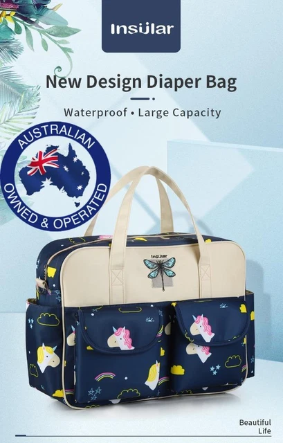 Waterproof Unicorn Large Capacity Travel Nappy Diaper Maternity Nursing Bag